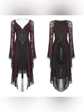 Punk Rave Gothic Goddess PopClassical Mid-length Dress SOLDOUT Grail Vampirecore